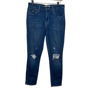 Levi's High Rise Skinny Jeans Distressed Size 31